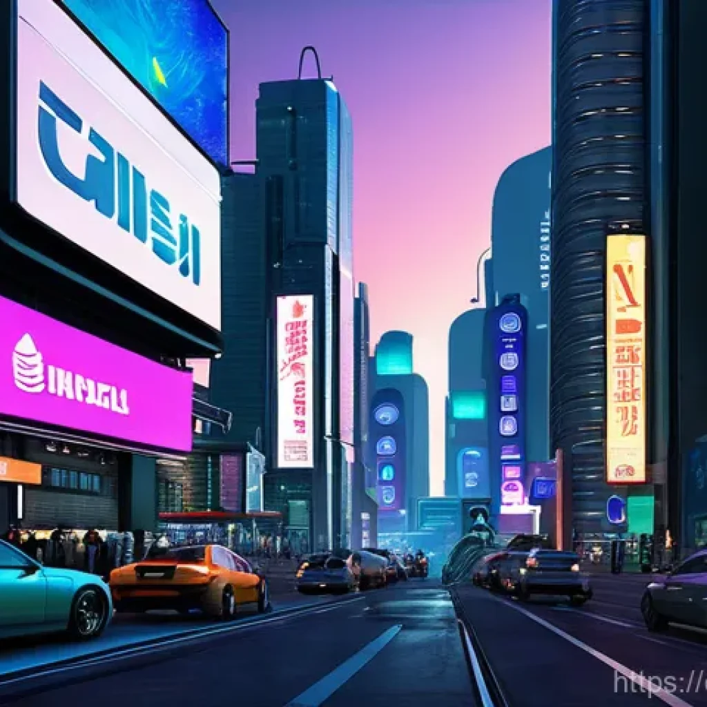 FPS 게임 광고에 나타난 트렌드 - **Prompt: Dynamic In-Game Advertising in a Neo-Futuristic City**
    A highly detailed, photo-realis...