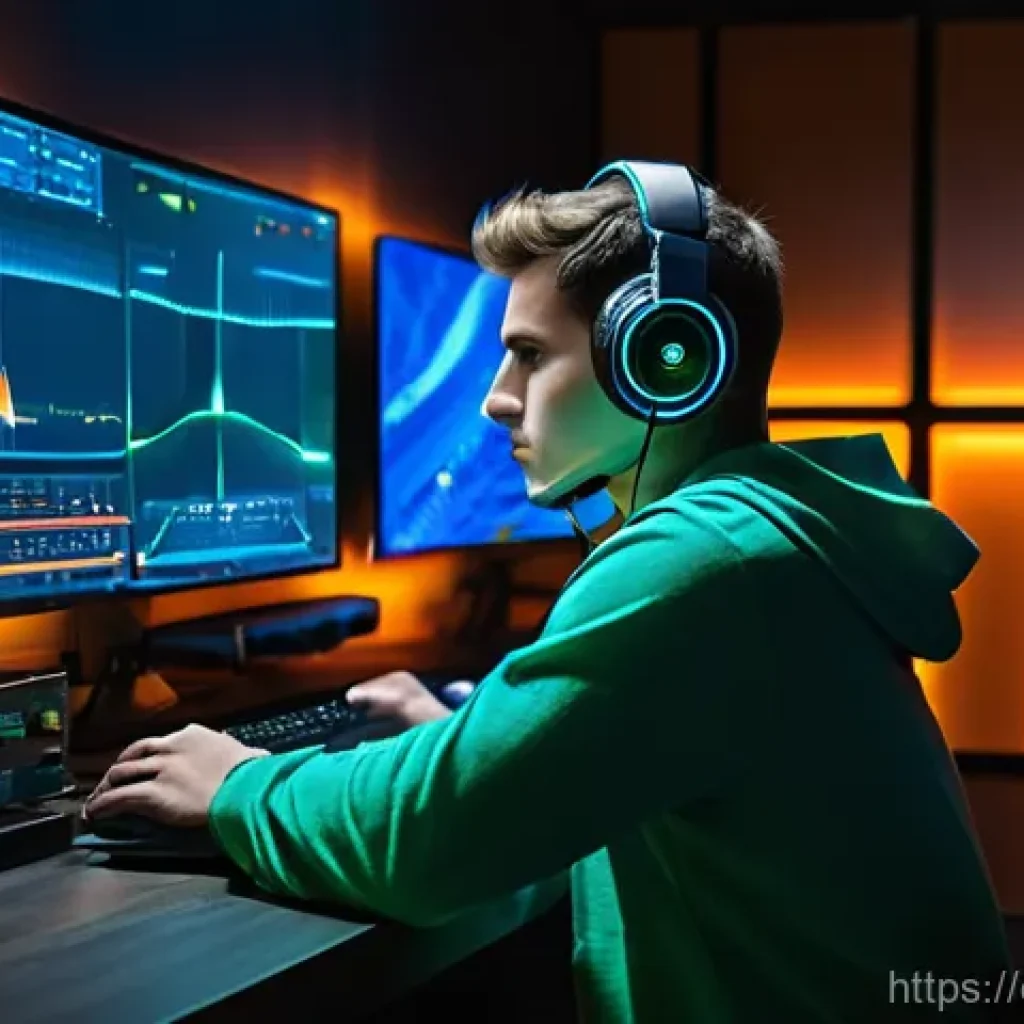 FPS 게임에서의 사운드 플레이 기술 - **Prompt 1: The Sonic Seeker**
    "A male gamer, 20s, with a serious and focused expression, wearin...