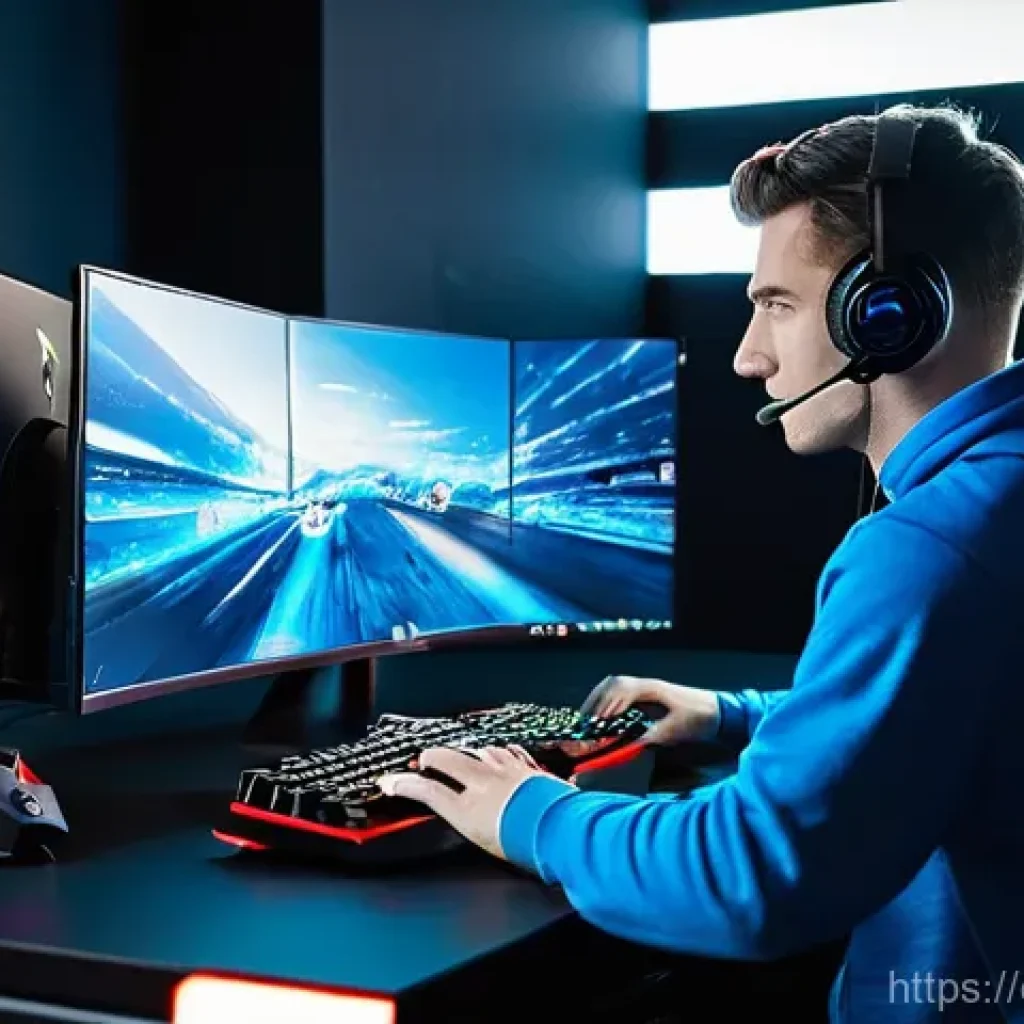 FPS 속도 조작을 위한 DPI 설정 - **Prompt 1: The Apex Gamer's Precision.**
"A highly focused male gamer, in his mid-20s, is inten...