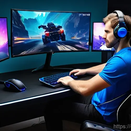 FPS 유저를 위한 최고의 의자 추천 - **Prompt: Elite Gamer's Ergonomic Command Center**
    A highly focused professional gamer, a young ...